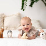 Pig Natural Organic Rubber Teether, Rattle & Bath Toy