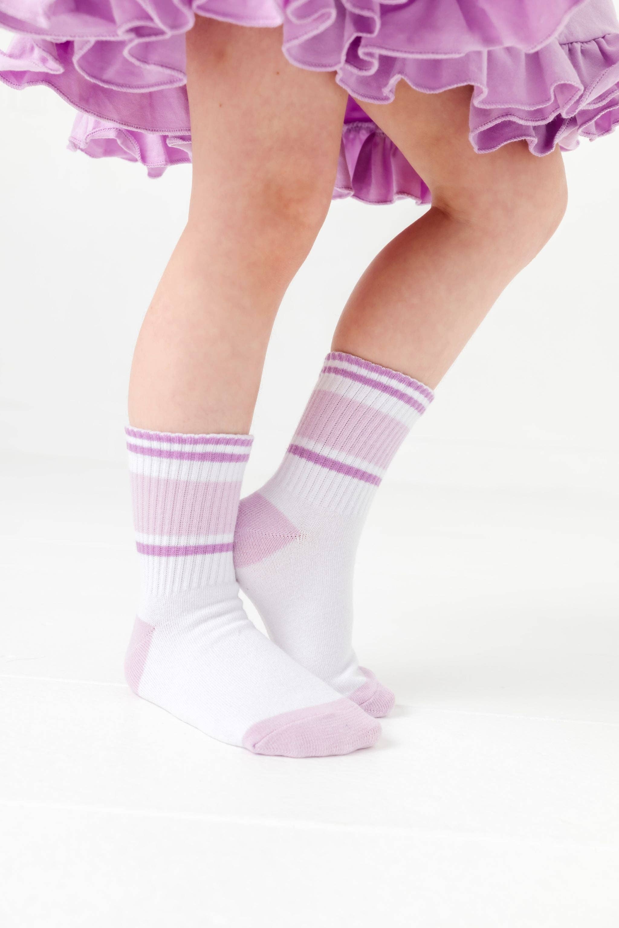 Crew Socks 3-Pack - White/Purple