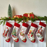 Tree w/Presents Embroidered Stocking