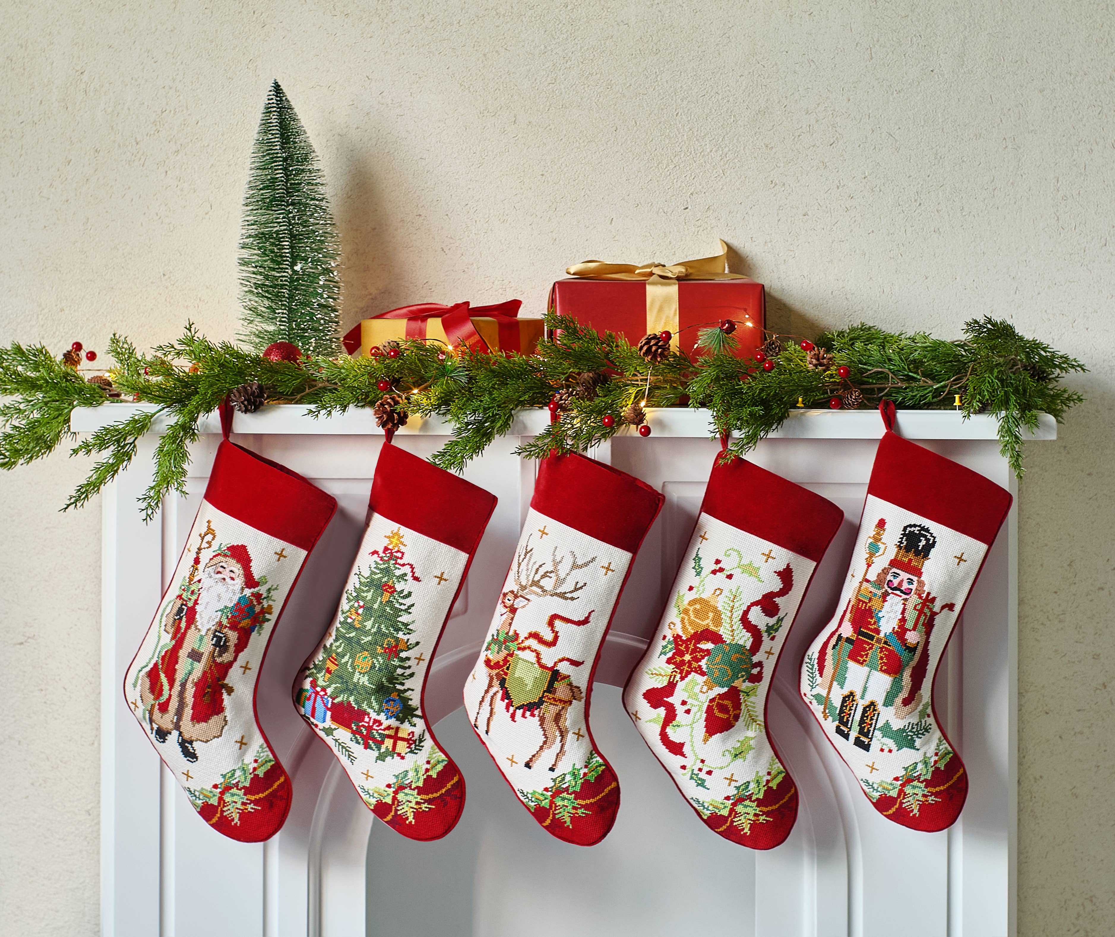 Nutcracker Embroidered Stocking