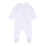 Grace and George White Pink Bishop Girl Footie
