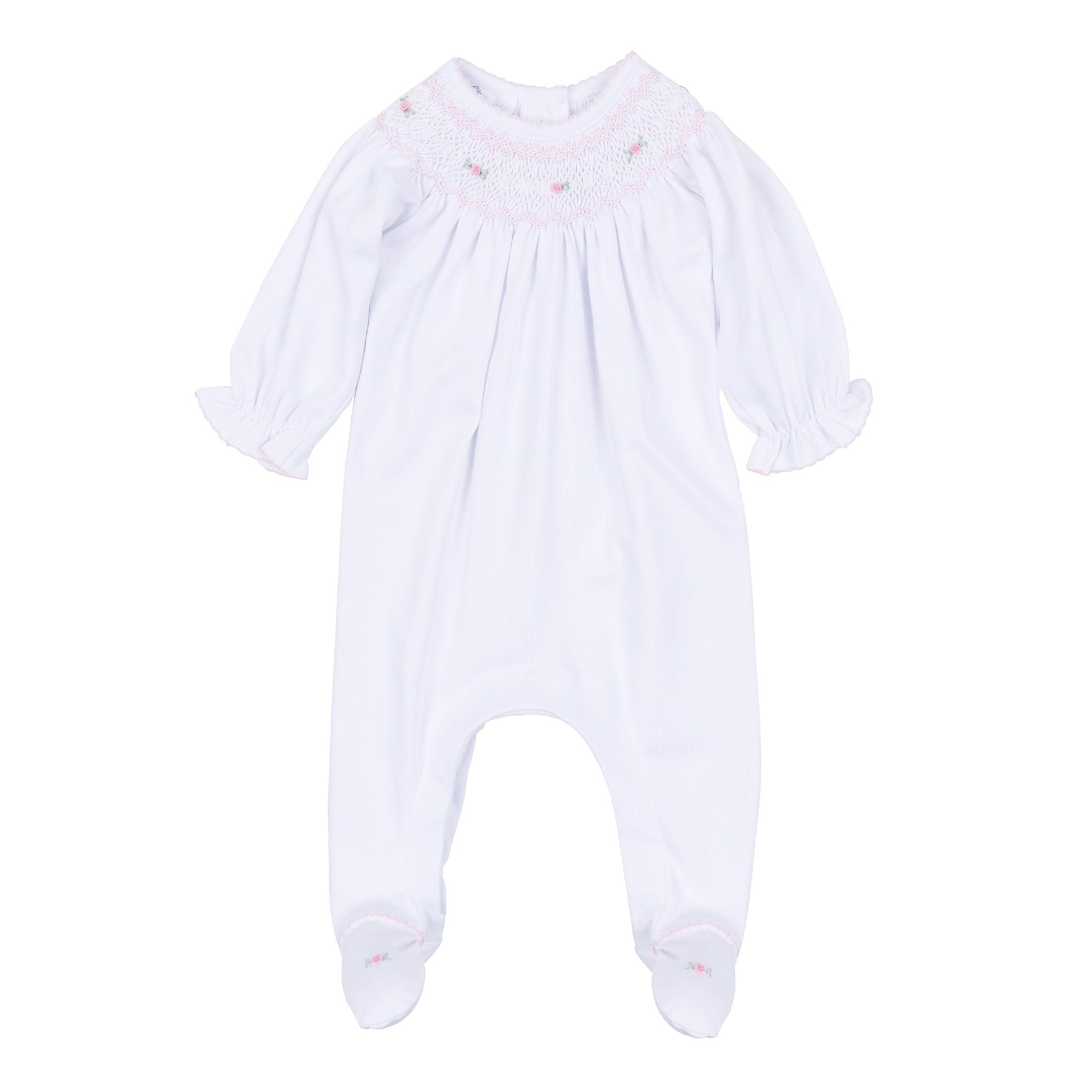Grace and George White Pink Bishop Girl Footie