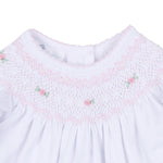 Grace and George White Pink Bishop Girl Footie