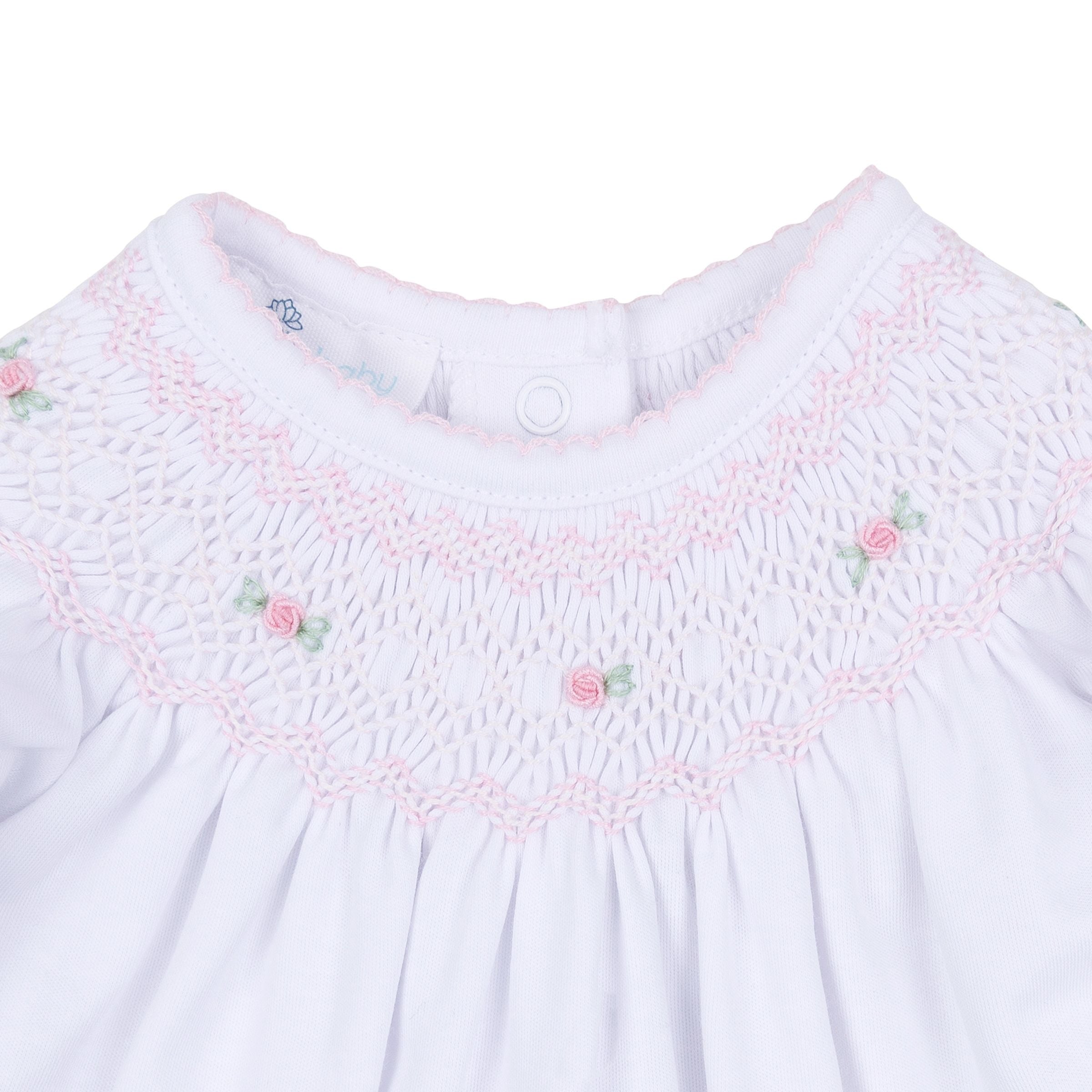 Grace and George White Pink Bishop Girl Footie
