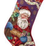 Christmas Santa Needlepoint Stocking