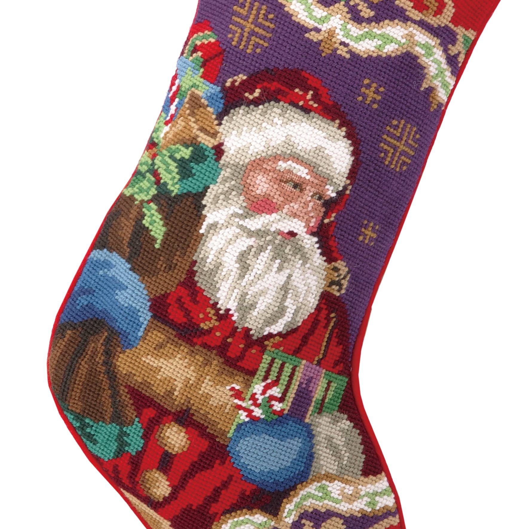 Christmas Santa Needlepoint Stocking