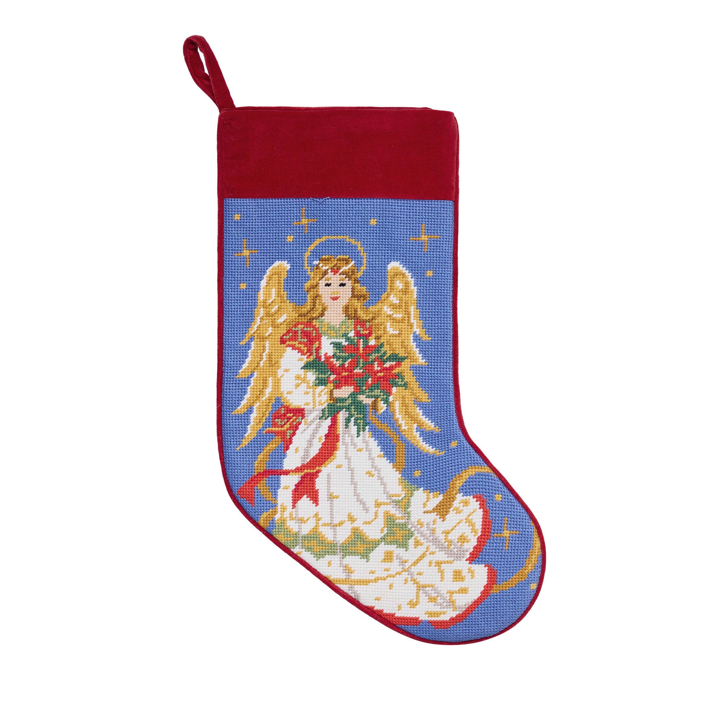 Angel Embroidered Stocking