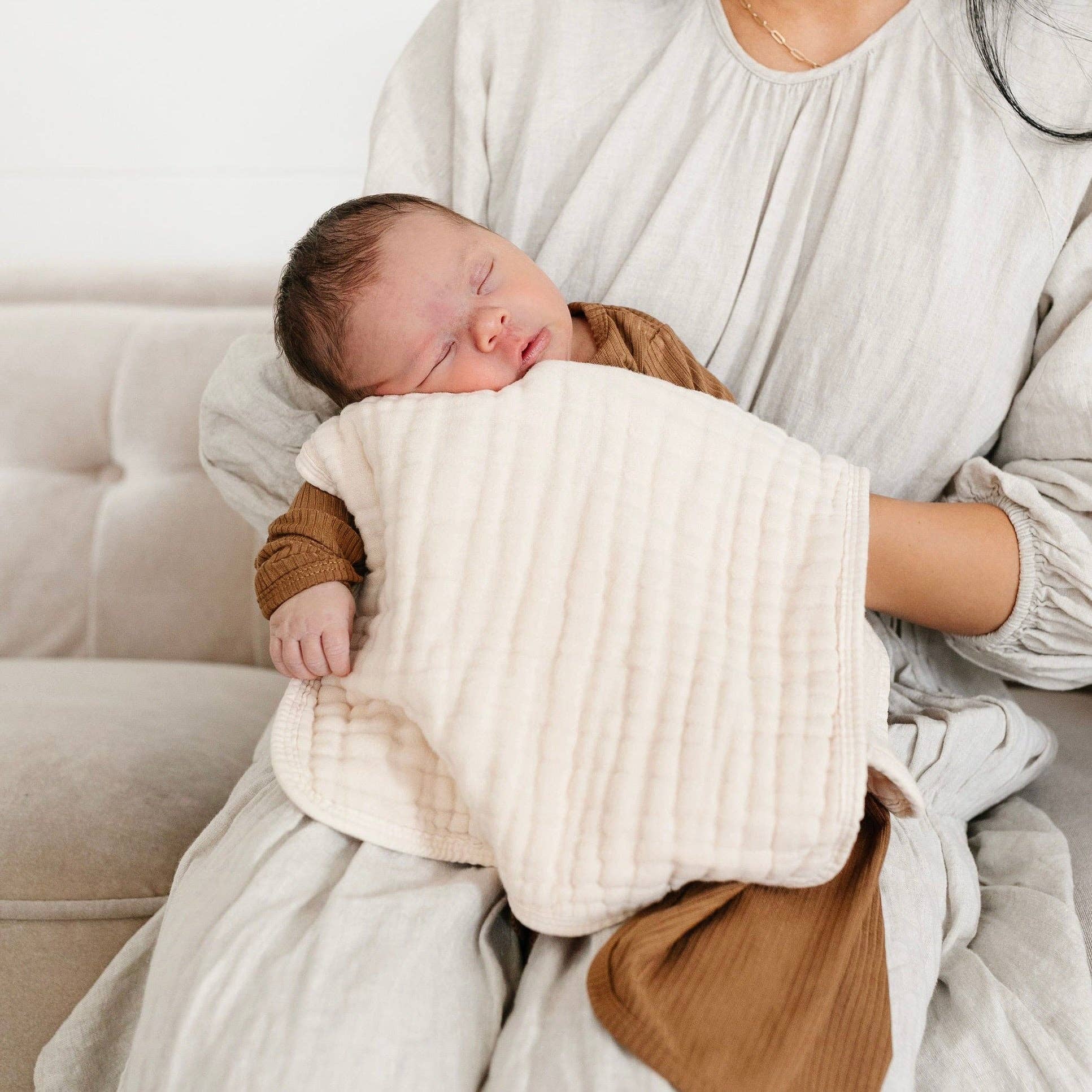 Cloud Muslin™ Burp Cloth 2 Pack - Blush + Cream