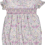 Kidiwi Anthéa MC Smocked Romper - Lilac & Pink