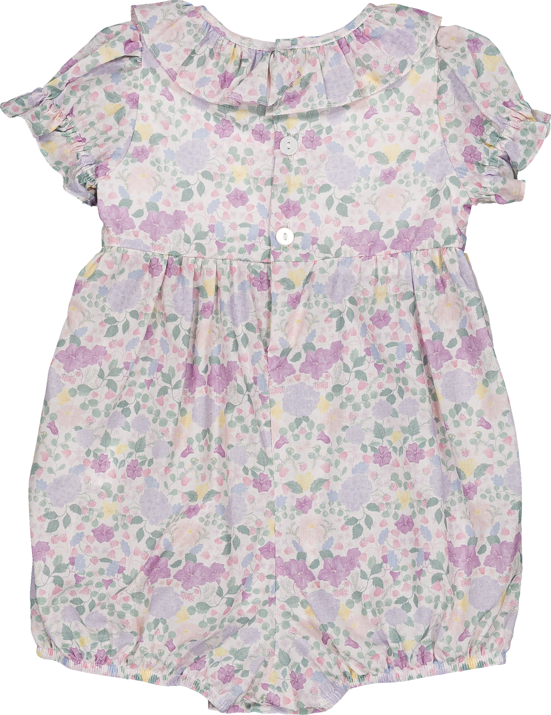 Kidiwi Anthéa MC Smocked Romper - Lilac & Pink