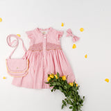 Kidiwi Lolyne Smocked Dress - Candy Pink Gingham