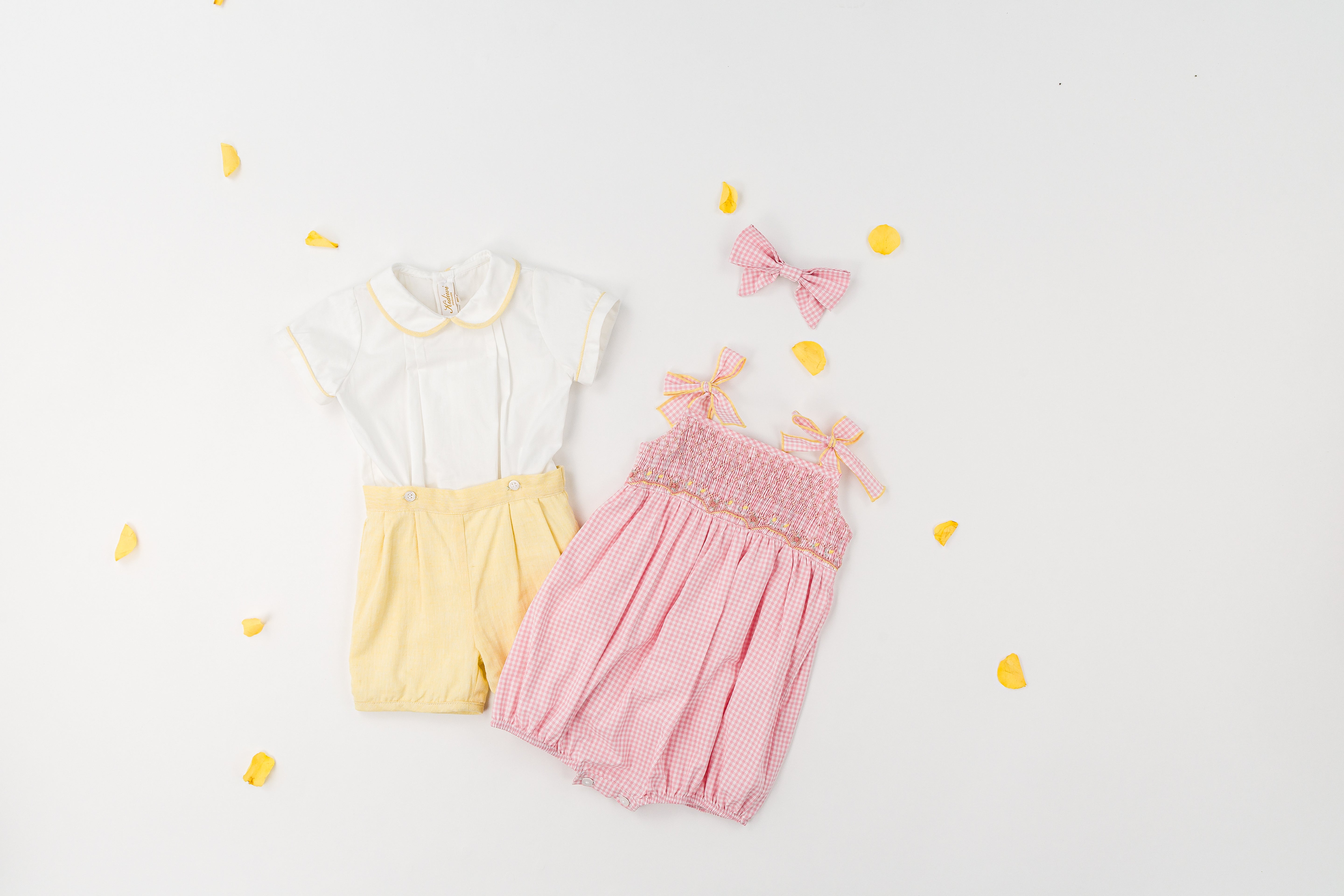 Kidiwi Barnabé Baby Boy Set - Yellow Cotton Linen