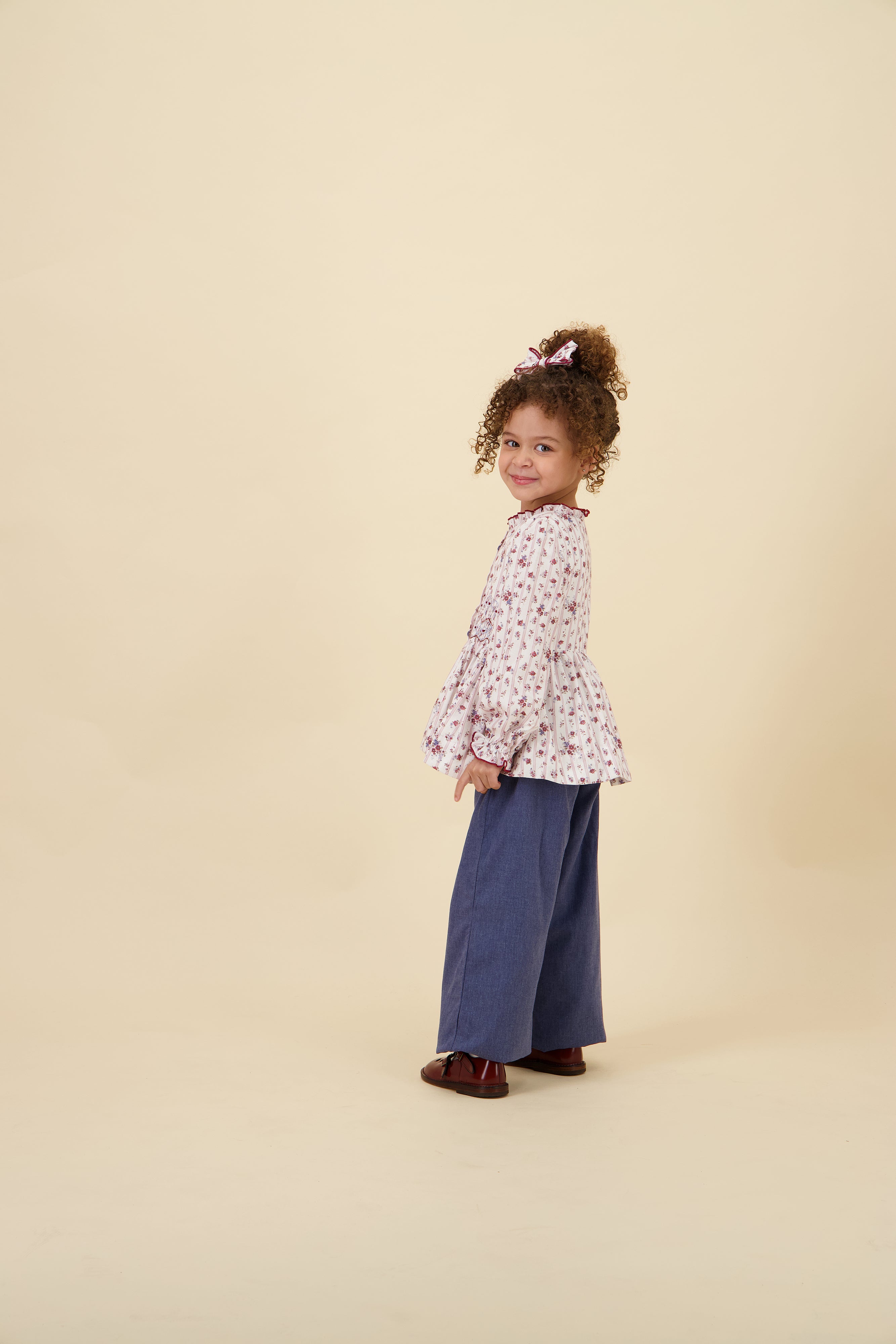 Dolores Blouse and Camilla Pants set, worn