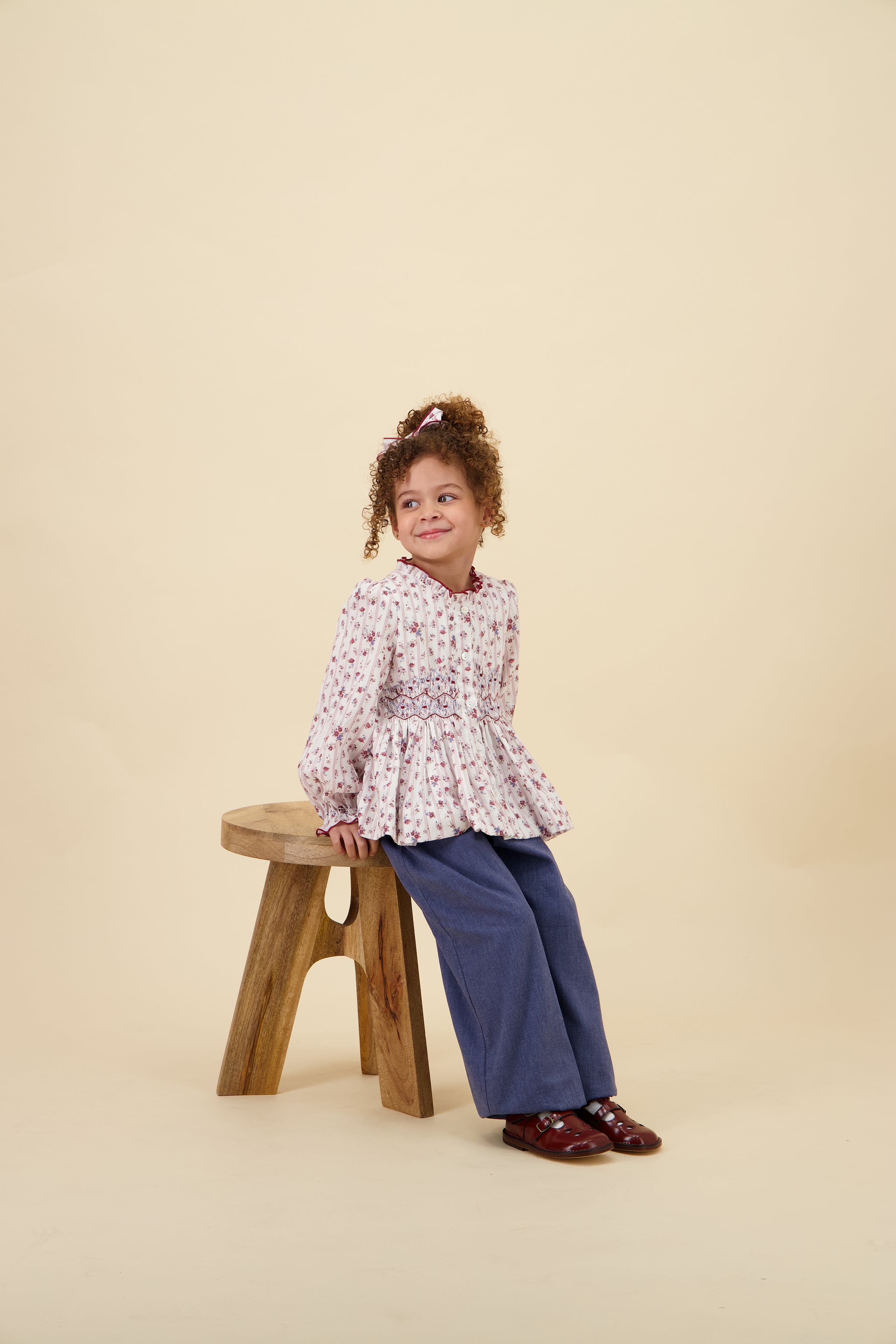 Dolores Smocked Blouse and Camilla Pants set