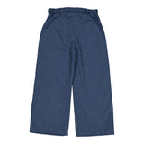 Camilla Pants in Blue Denim Herringbone, detail