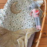 Baby blanket Liberty® fabric and fleece: Lison