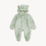 SOFT SPRUCE MINKY BEAR FOOTIE: 330 / 6-9M
