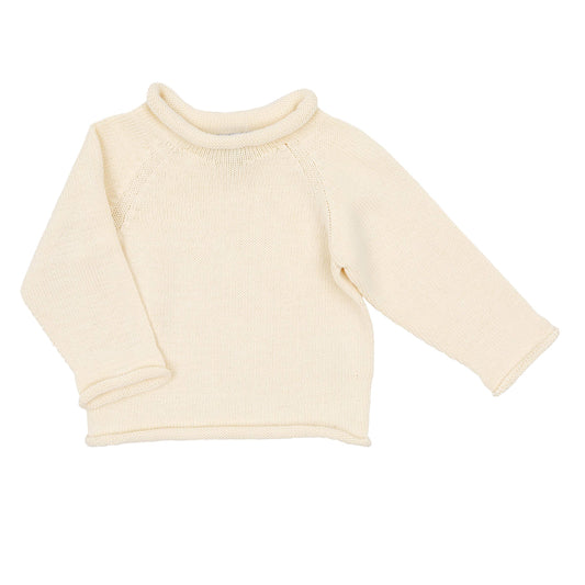 Essentials Knits Ivory Raglan Sweater - 100% Pima Cotton, Baby Apparel by Magnolia Baby