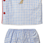 Beau Bloomer Set - Patriotic Plaid  Embroidery