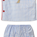 Beau Bloomer Set - Patriotic Plaid  Embroidery
