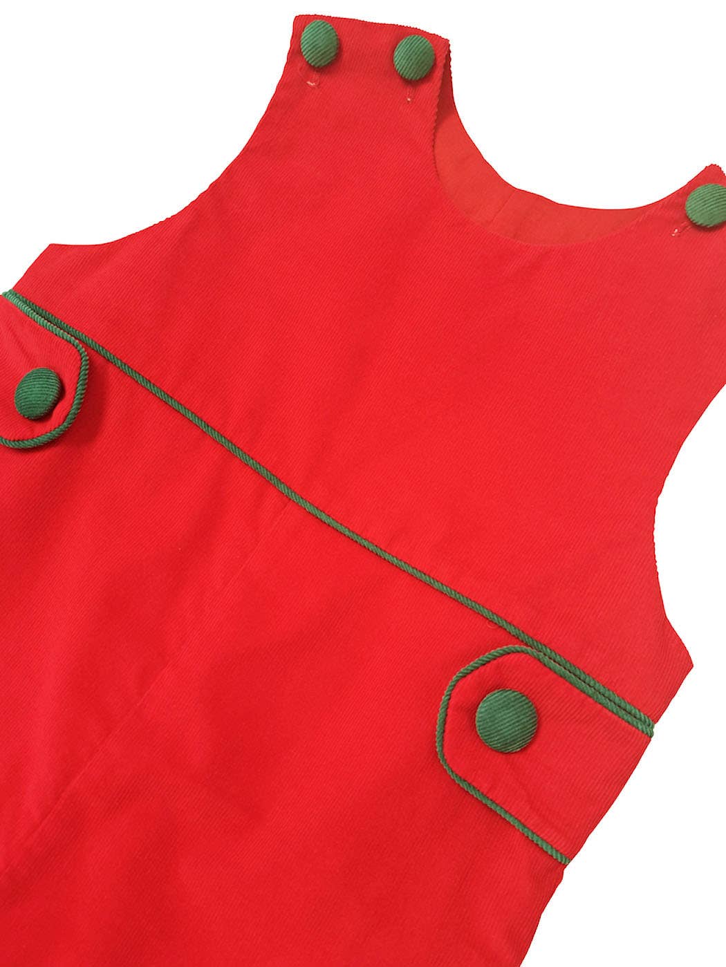 Christmas Time Red Corduroy Boy's Long Overall