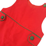 Christmas Time Red Corduroy Boy's Long Overall