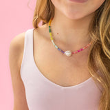 Color Pop - Rainbow Pearl Gemstone Bead Necklace