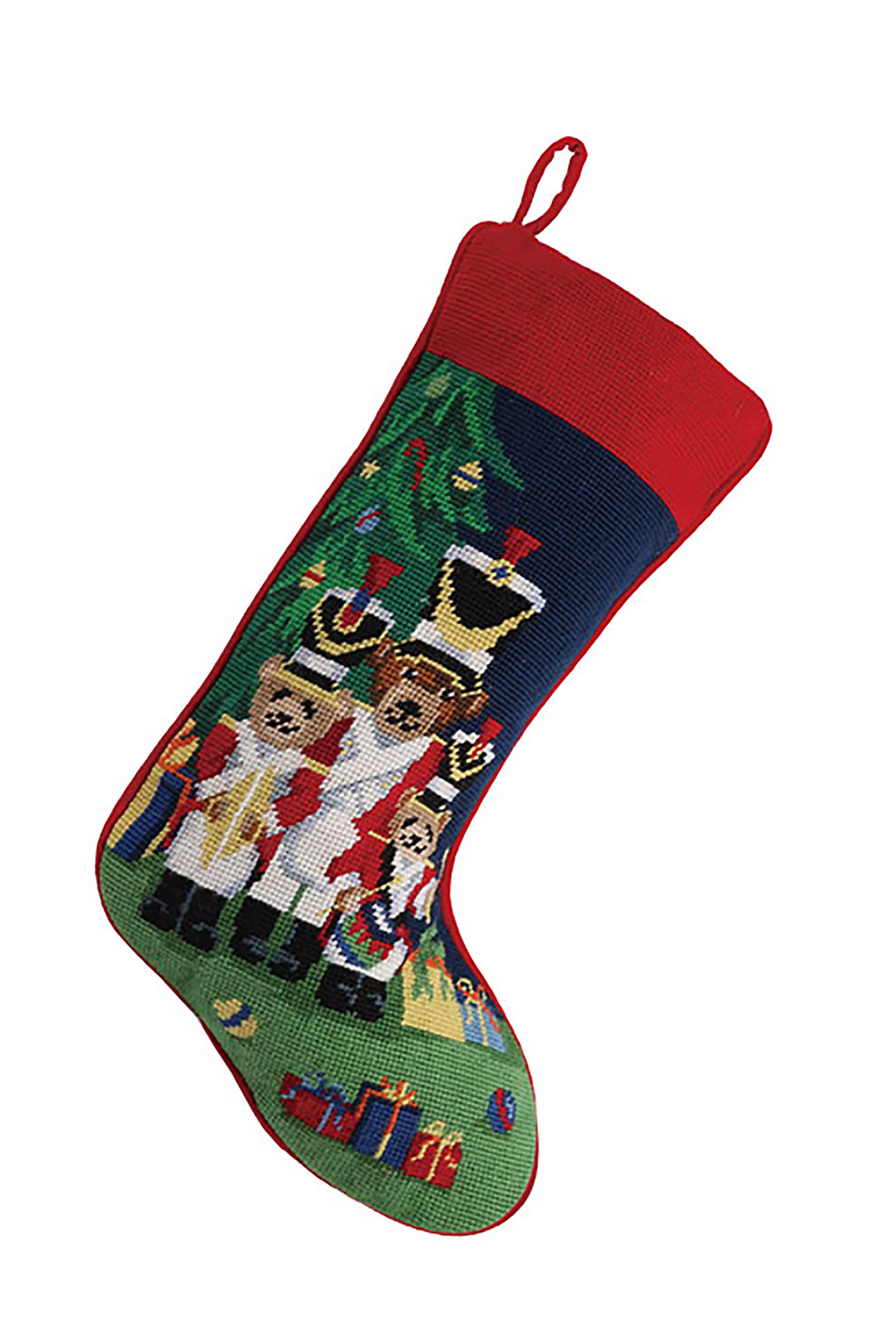 Christmas Bears Needlepoint Stocking