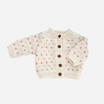 Sawyer Cardigan, Rose | Baby Kids Sweater | Valentine's Day: XS; 6-12M