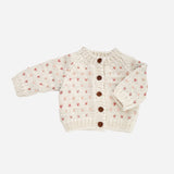 Sawyer Cardigan, Rose | Baby Kids Sweater | Valentine's Day: XS; 6-12M