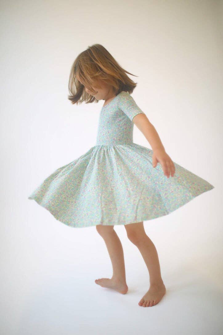 Short Sleeve Twirl Dress