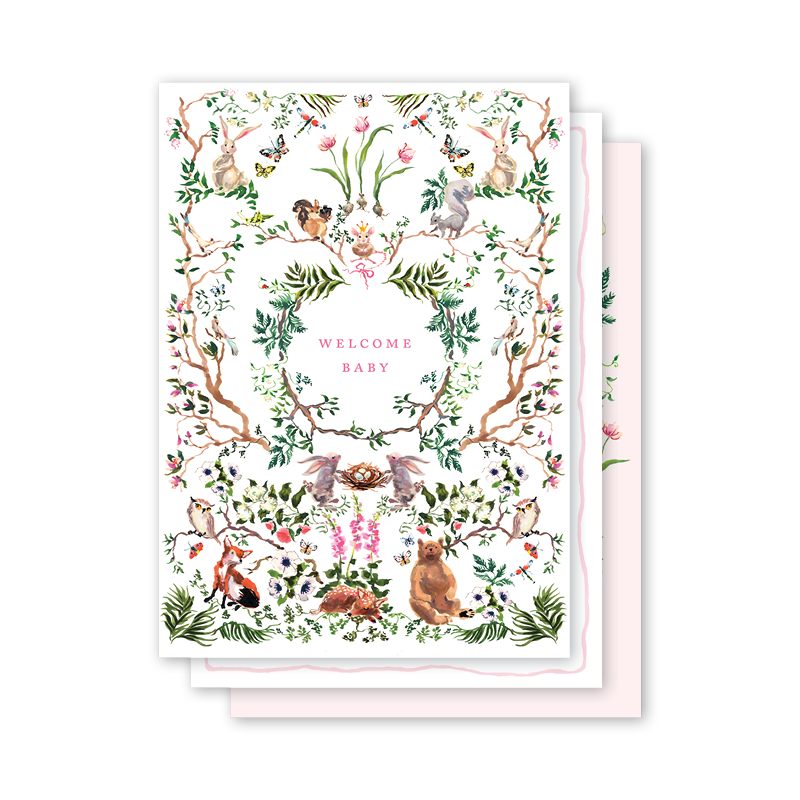 Woodland Pink Milestone Cards: Baby Milestone Cards - Set of 15