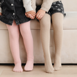 Little Stocking Co. Oat Cable Knit Tights, view 2
