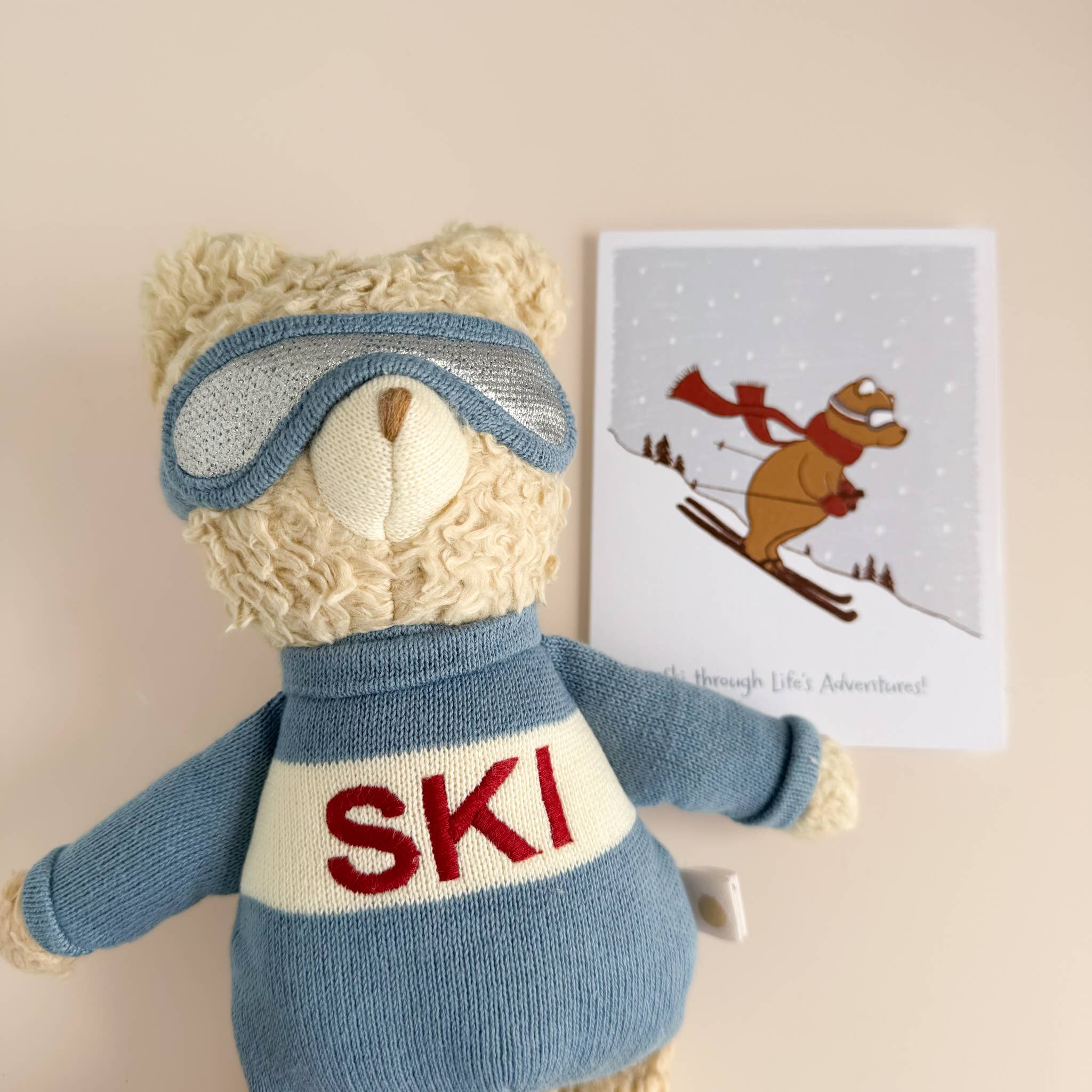 Benjamin Bear Ski Plushie | Baby Kids Toy Animal Fall Winter