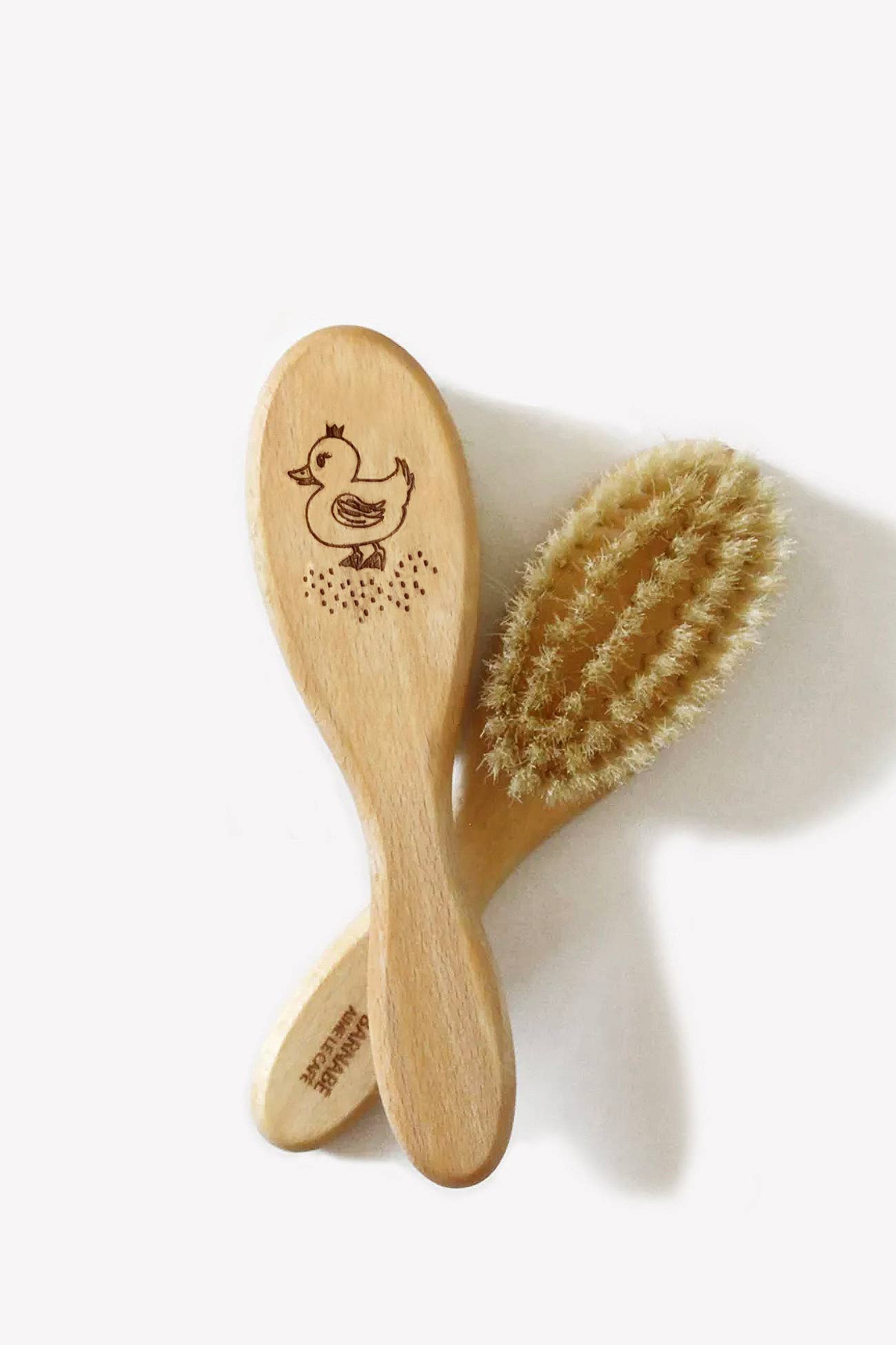 Wooden Baby Brush - Duck