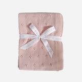 Heirloom Pique Blanket Blush Organic Cotton Baby Gift: Blush