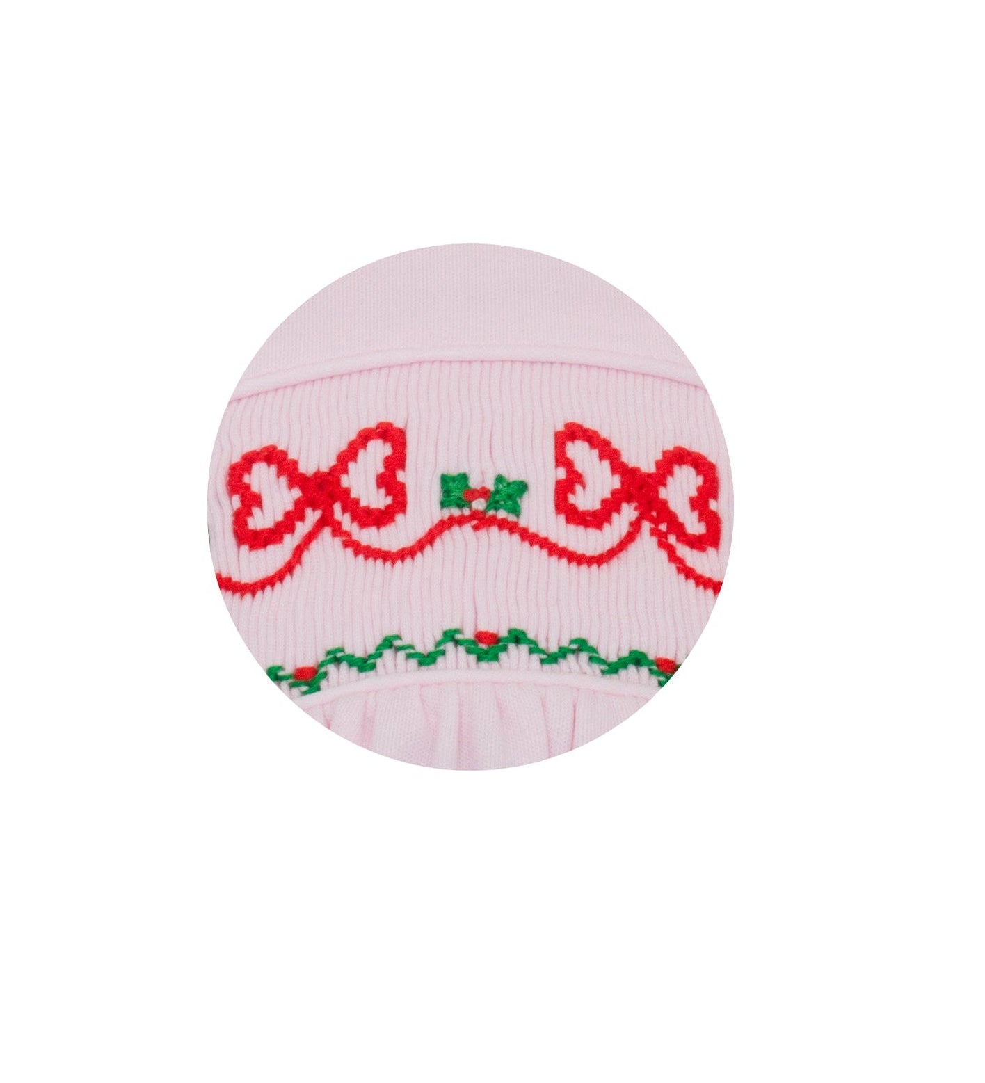 Petit Bebe Red Bows pink knit dress alternate view