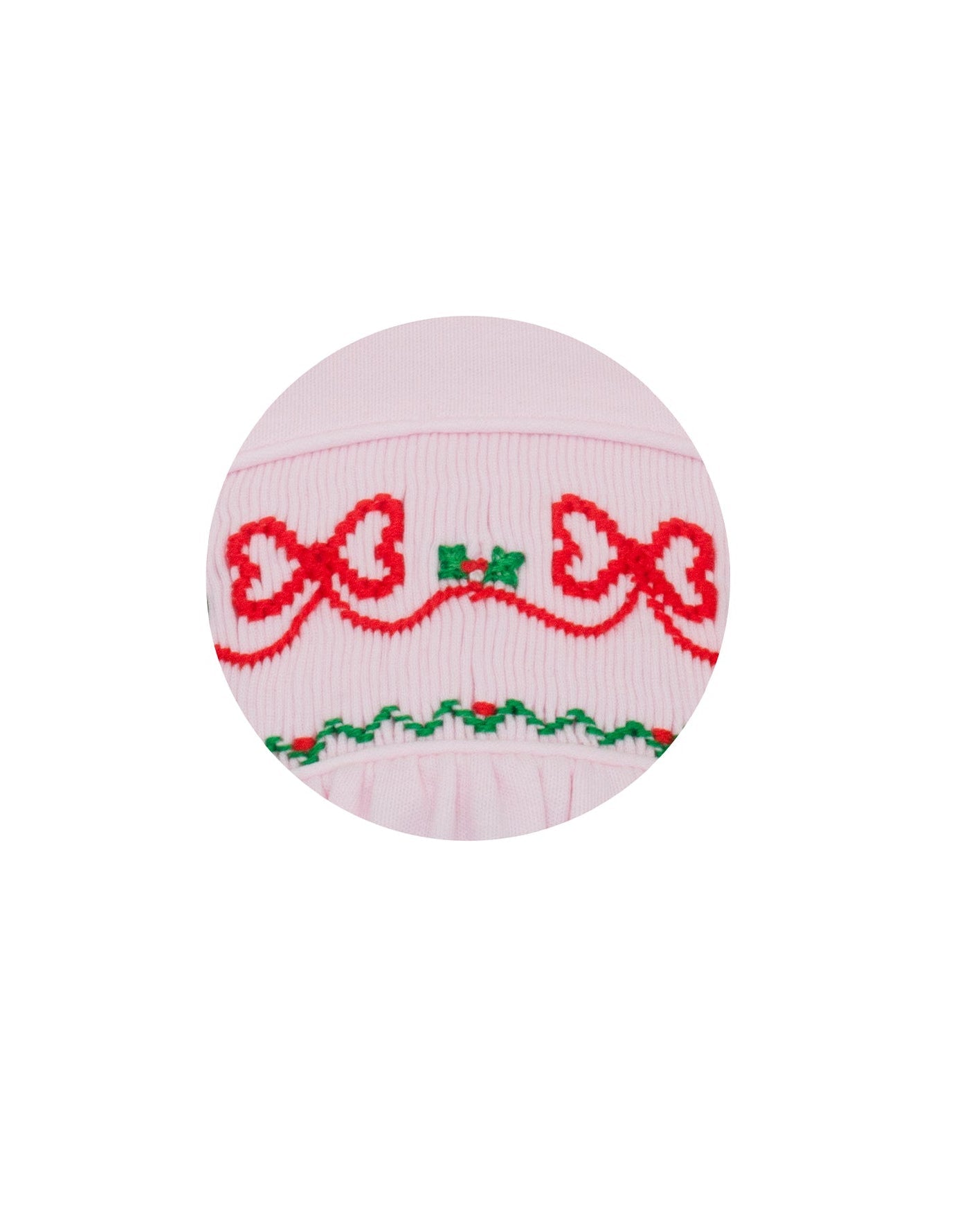 Petit Bebe Red Bows pink knit dress alternate view