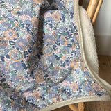 Baby blanket Liberty® fabric and fleece: Lison