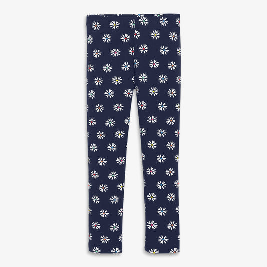 Classic Legging In Rainbow Blooms: Navy White Blooms / 2y