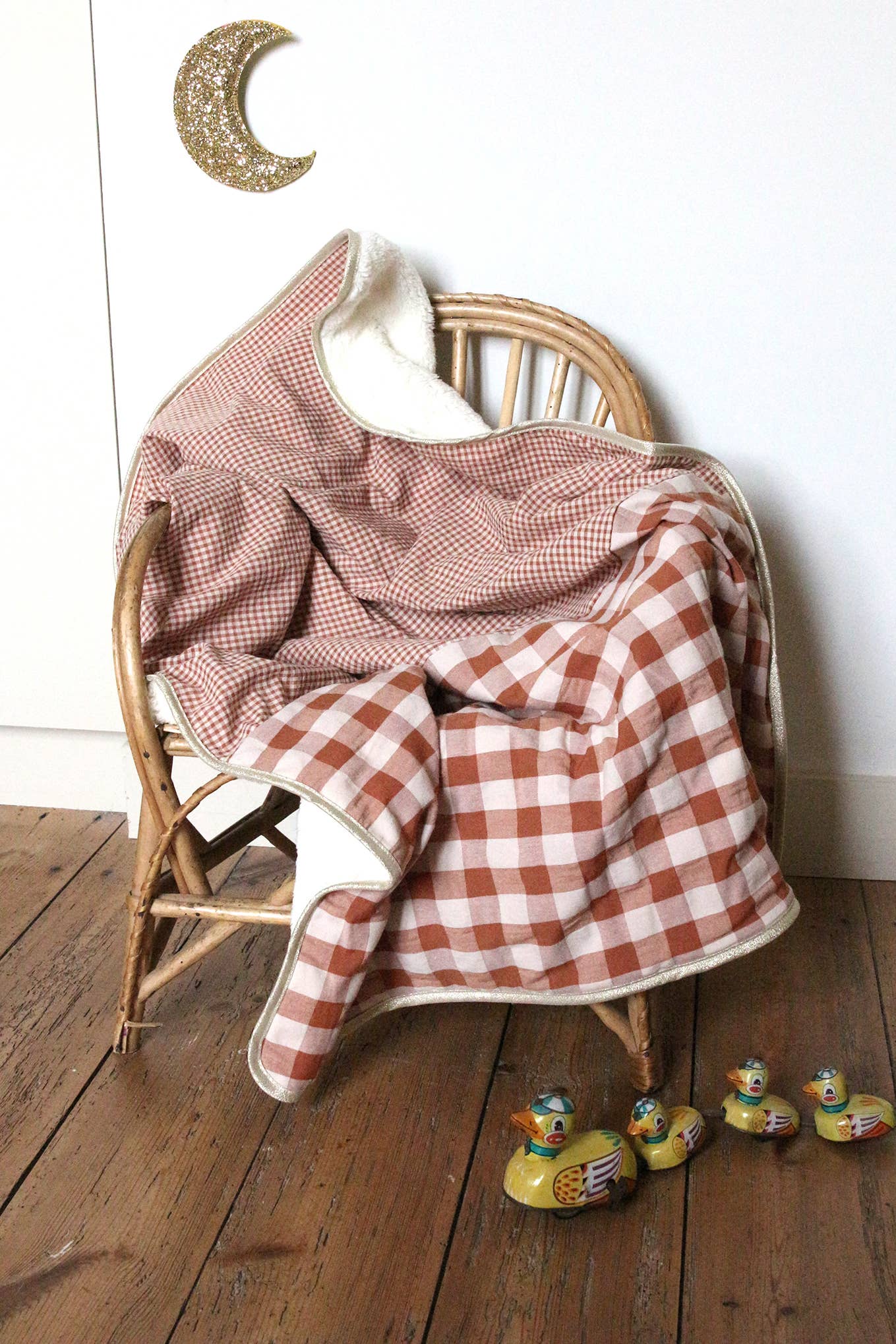 Baby blanket Liberty® fabric and fleece: Jenny