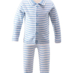 Blue Striped Knitted Set