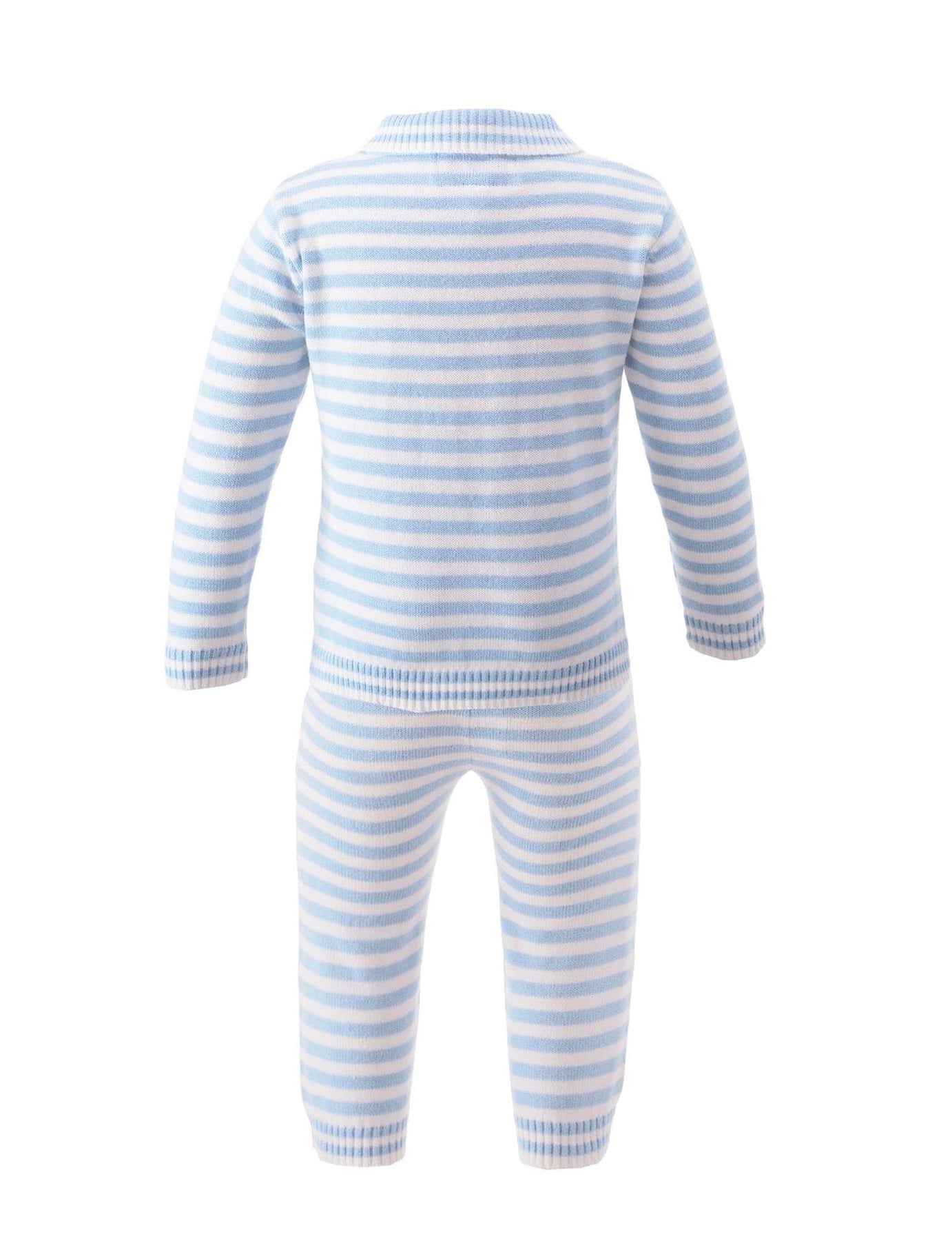 Blue Striped Knitted Set