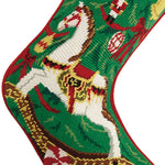 Christmas Rocking House Needlepoint Stocking