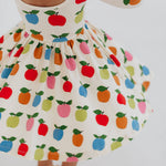 3/4 Sleeve Twirl Dress in Colorful Apples