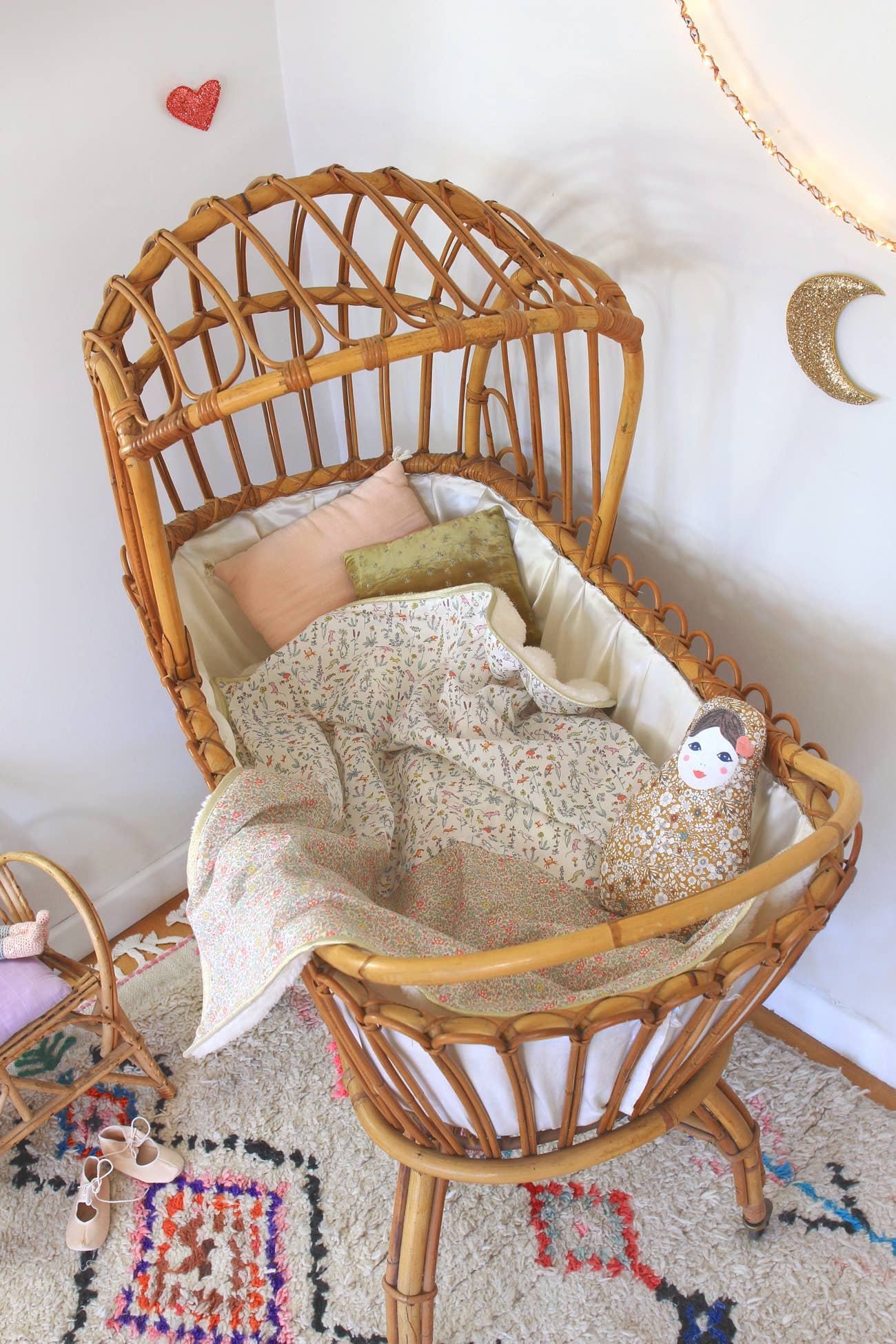 Baby blanket Liberty® fabric and fleece: Côme