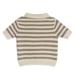 Theo Textured Polo Shirt & Shorts Set (Organic Cotton): Natural