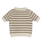 Theo Textured Polo Shirt & Shorts Set (Organic Cotton): Natural