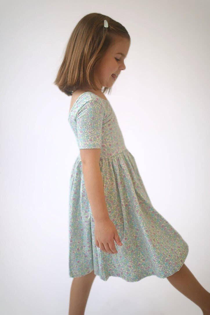 Short Sleeve Twirl Dress