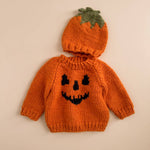 Jack-o-lantern Pumpkin Hat Baby Fall: XS; 3-6M